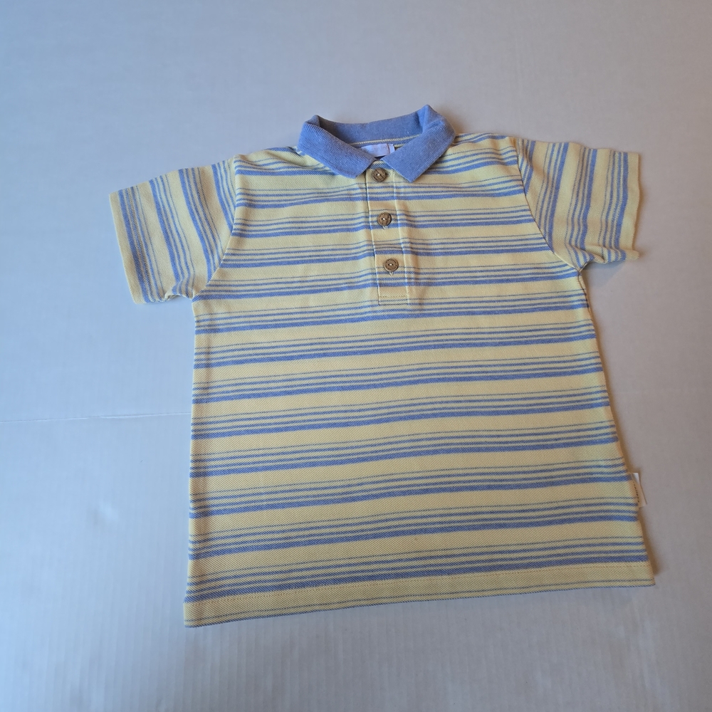 Striped Yellow and Blue Kids Polo Shirt